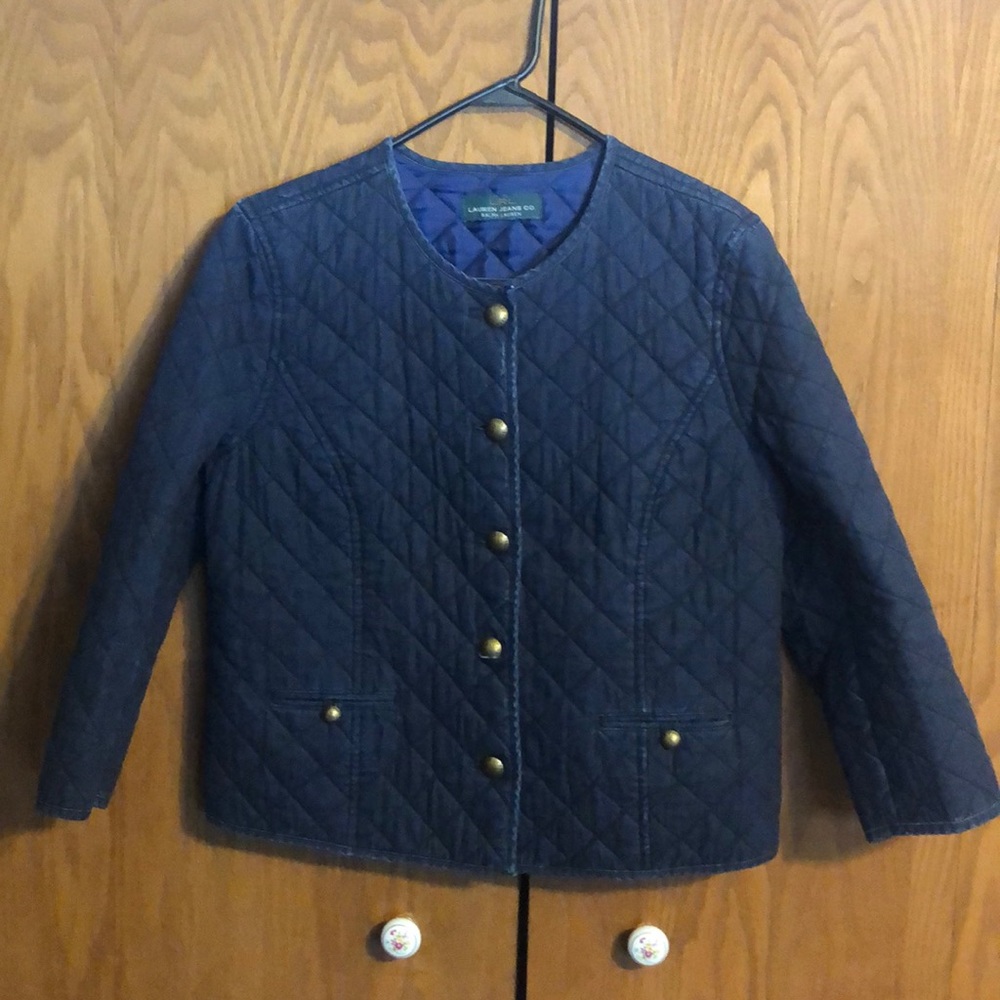 Ralph Lauren Quilted Denim Jacket Medium